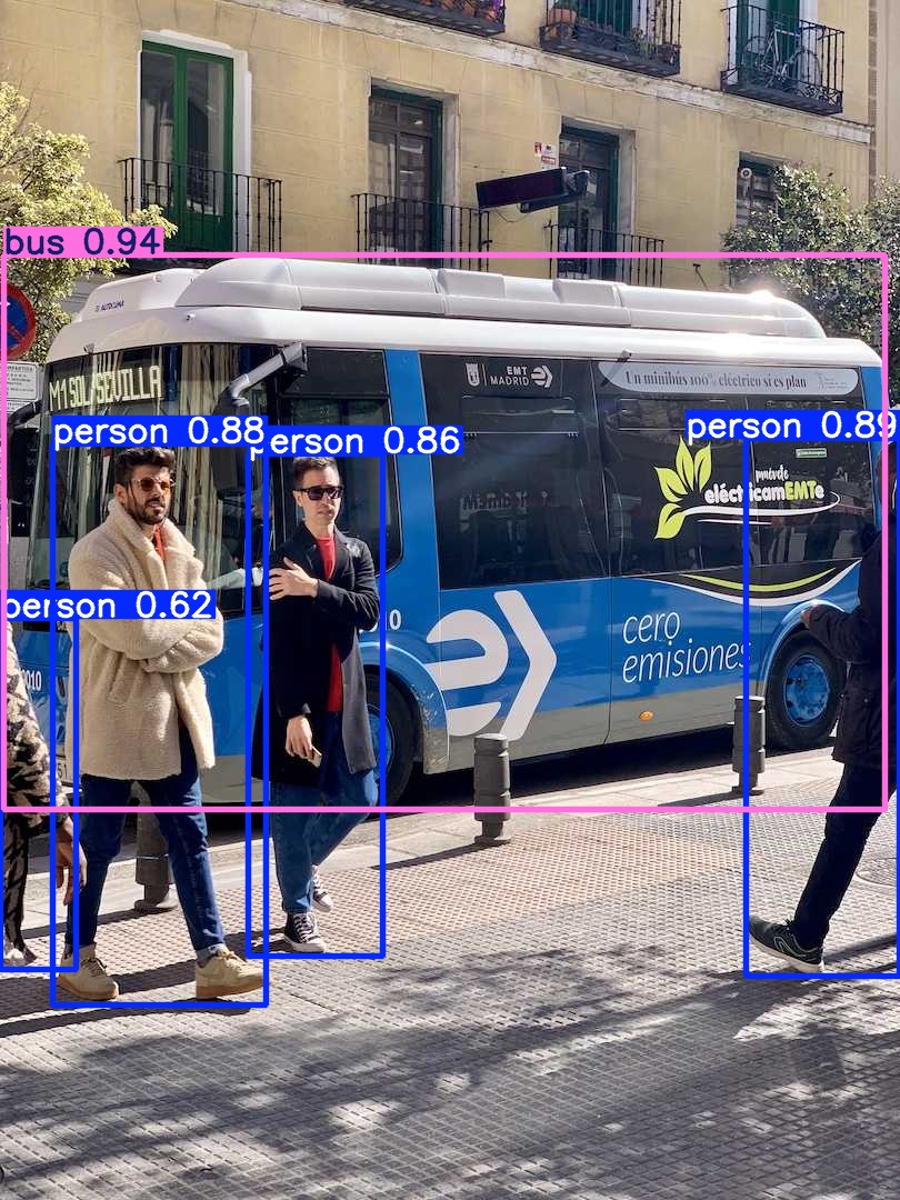 YOLO11 detection result on a street scene