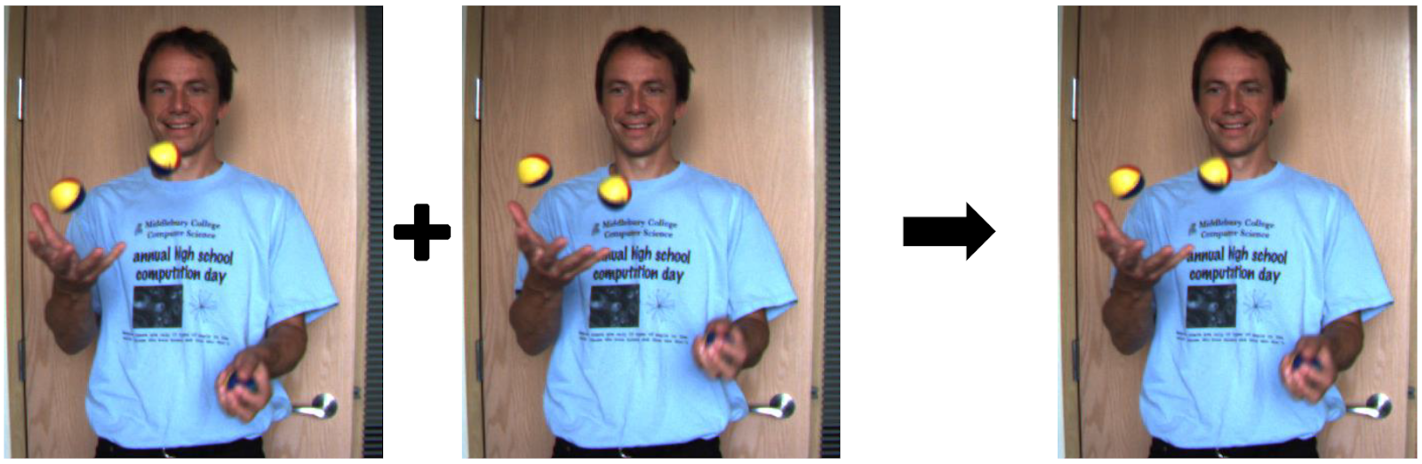 Desired intermediate frame: a single ball at the in-between position